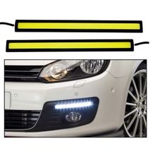 2pcs Universal Ultra Bright Daytime Running LED Lights Waterproof Slim Chip COB Strip DRL For Cars